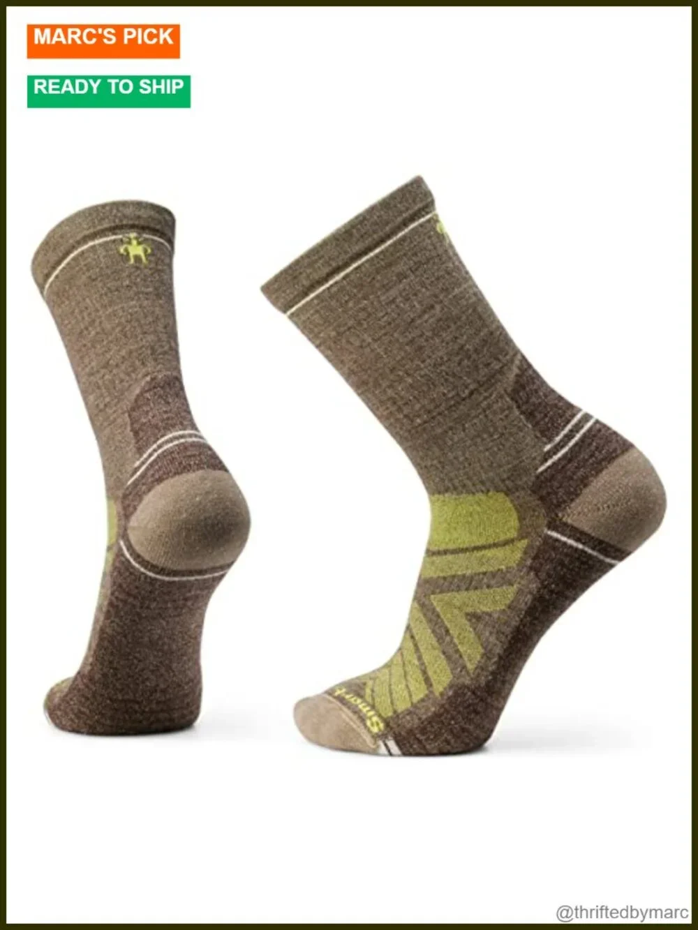 Merino Wool Nylon Lightweight Hiking Crew Socks